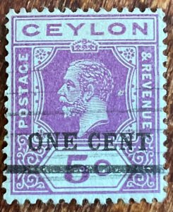 Ceylon #223 Used Overprint Single King Edward VII L21