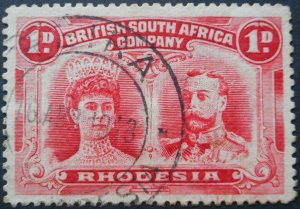 Rhodesia Double Head One Penny with FEIRA (DC) postmark