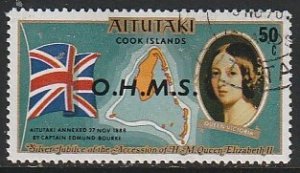 1978 Aitutaki - Sc O11 - used VF - 1 single - Queen Victoria