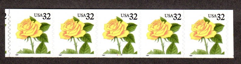 Scott # 3054, PL # 5666, coil strip of 5, MNH 2018 CAT = $ 4.50 Lot 2220351