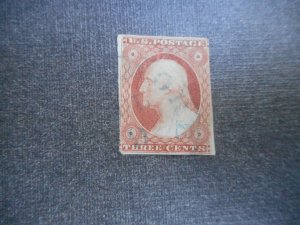 # 11 Fine Used  Blue Town Cancel...3 1/2 Margins