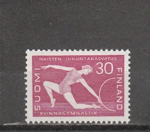 Finland  Scott#  365  MH  (1959 Woman Gymnast)