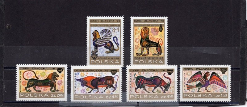 POLAND 1976 PAINTINGS SET OF 6 STAMPS MNH