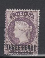 St. Helena - 1887 QV \3p on 6p\ - MLH