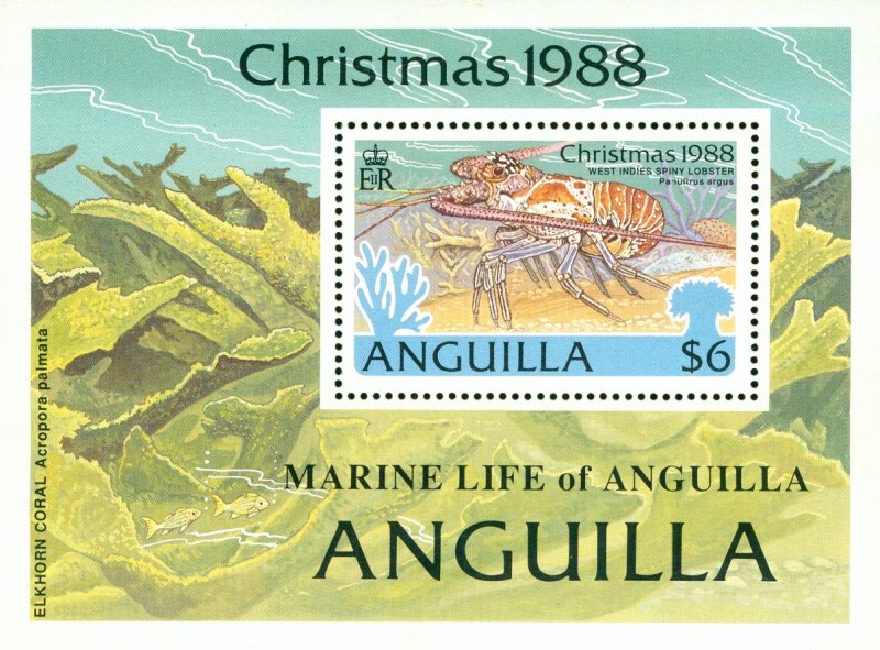 R62-0047 ANGUILLA 772 MH SS MARINE LIFE  SCV $6.75 BIN $3.50