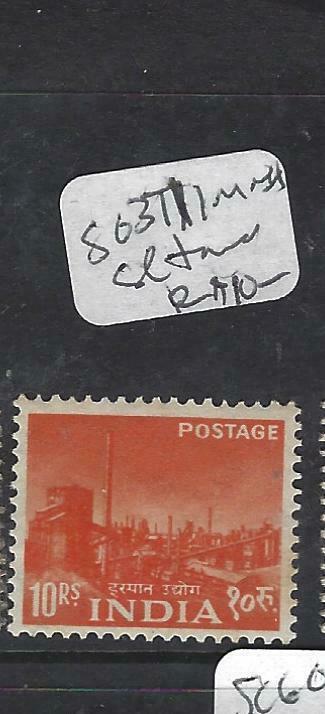 INDIA    (P1004B)  10R  SG 371  MNH  SMALL STAIN CHEAP