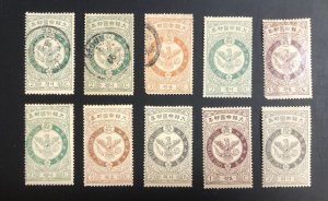 TangStamps: Korea Classic Stamps #39 44 (3) Used (7) Mint