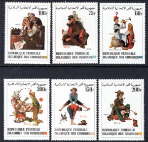 Comoro Islands 561-566 Norman Rockwell MNH VF