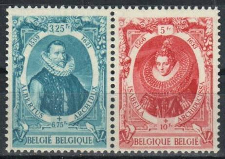 Belgium Stamp B302b-B302c  - Portraits