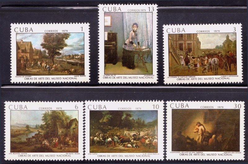 1979  Cuba Stamps Paintings in the National Museum of Art  Complete Set MNH