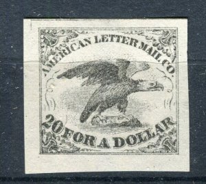 USA; Classic 1860s Local Post type of issue mint unused assumed reprint, Mail Co