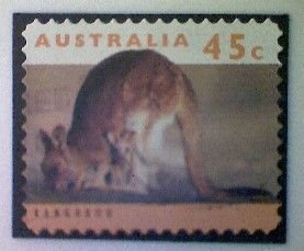 Australia, Scott #1289, used(o), 1994, Wildlife: Kangeroo and Joey, 45¢