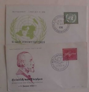 GERMANY FDC # 221 , 227 CAT 60E (=$ 66.00)