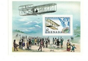 Grenada 1978 - Planes Wright Brothers - Souvenir Stamp Sheet - Scott #894 - MNH