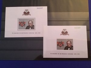 Republic D’Haiti  Winston Churchill Mint Never Hinged Stamp Sheets Stamps R46130 