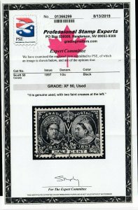 Canada Sc 50, used (faint crease), PSE Graded 90 (SMQ $195.00)