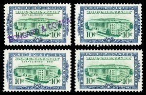 Scott R733-R734 1962-63 10c Documentary Revenues Mint and Used VF