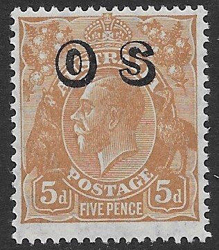 Australia O10  1932  5d fvf  mint  hinged