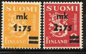 Finland # 221-2, Mint Hinge .