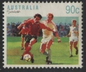 Australia 1124 (used) 90c sports: soccer (1991)