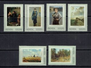 RUSSIA - 1971 HISTORY OF RUSSIAN PAINTING - SCOTT 3896 TO 3901 - MNH