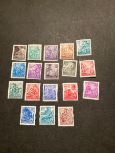 Stamps Germany (DDR) Scott #155-71  hinged