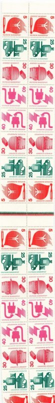 GERMANY  1074a  MNH  booklet pane strip of 4 booklets from sheet with tete beche