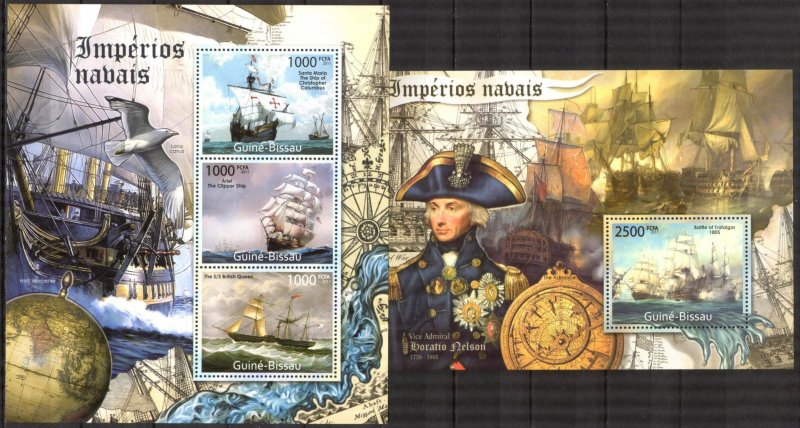 Guinea Bissau 2011 Sailing Ships Naval Empires Sheet + S/S MNH