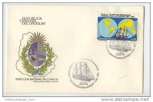 URUGUAY FDC COVER SCHOOL SHIP BOAT VESSEL CAPITAN MIRANDA