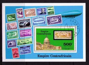 CENTRAL AFRICAN REPL Sc# C187 USED FVF SS Zeppelin Anniv.