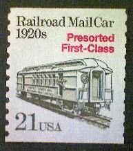 United States, Scott #2265, used(o), 1988,  Mail Car of the 1920s,  21¢