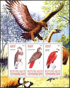 Central African Republic 2011 Birds of Prey MNH Cinderella !