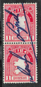 Ireland #  107 - M/NH - Map of Ireland - Pair with Autograph