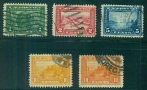 US #397-400A, Complete set, used, F/VF+, Scott $55.00