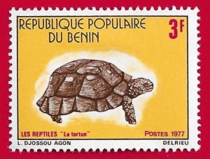 BENIN SCOTT#372 1977 3f INDIAN STAR TORTOISE - MH