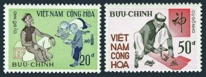 Viet Nam South 426-427,MNH.Michel 504-505. Ancient letter writing art,1972.