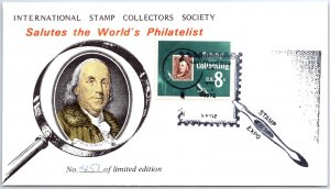 US SPECIAL EVENT CACHET COVER INT'L STAMP COLLECTORS SOCIETY LIMITED EDITION '73