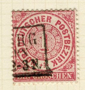 GERMANY; NORTHERN STATES 1860s classic issue fine used Shade of 1k. value