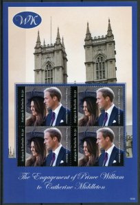 Antigua & Barbuda Royalty Stamps 2010 MNH Engagement Prince William 4v M/S I