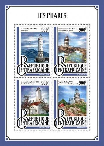 Z08 CA16909a CENTRAL AFRICAN REP. 2016 Lighthouses MNH ** Postfrisch