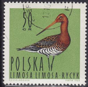 Poland 1233 Black-Tailed Godwit 50GR 1964