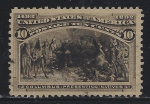 Scott # 237  Lot E248  10c Columbian Expo  Used