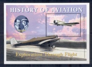 Antigua & Barbuda 2003 History of Aviation, Rxploration through Flight MS MUH