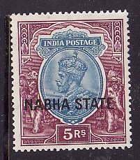India-Nabha state-Sc#59- id7-unused og LH-5r KGV-1932-