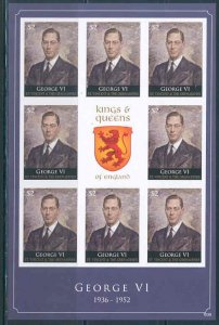 ST. VIN GRENADINES  KINGS & QUEENS OF ENGLAND GEORGE  VI  IMPERF SHEET NH