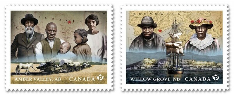 DIE CUT = BLACK HISTORY MONTH = Pair from Booklet MNH Canada 2021
