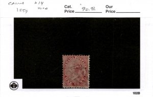 Canada, Postage Stamp, #14 Used, 1859 (AC)