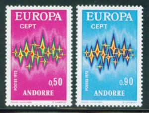 Andorre (French) Andorra Scott 210-211  Europa 1972 MH*