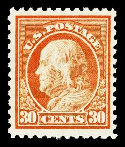 Scott 516 1917 30c Franklin Perforated 11 Issue Mint F-VF OG NH Cat $70