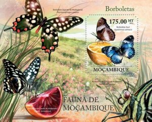 Mozambique 2011 MNH - Butterflies. Y&T 452, Mi 4839/Bl.493, Scott 2397